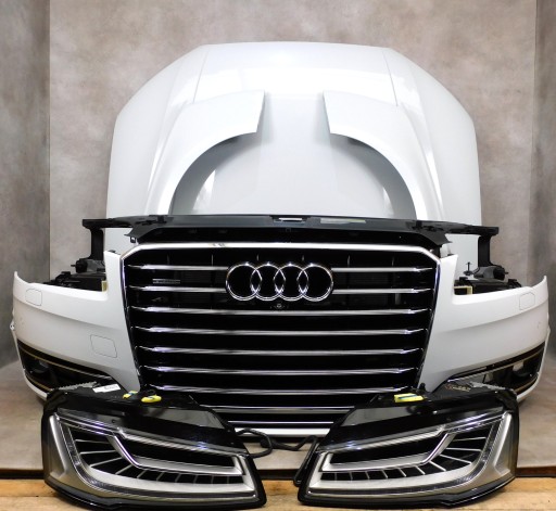 AUDI A8 D4 4H LIFT КОМПЛЕКТ ПЕРЕДНИЙ БАМПЕР ЛАМПИ РЕМІНЬ КАПОТУ LS9R MATRIX