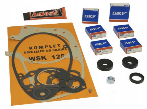 85447 - WSK 125 ПІДШИПНИКИ SKF САЛЬНИК УЩІЛЬНЕННЯ КОМПЛЕКТ