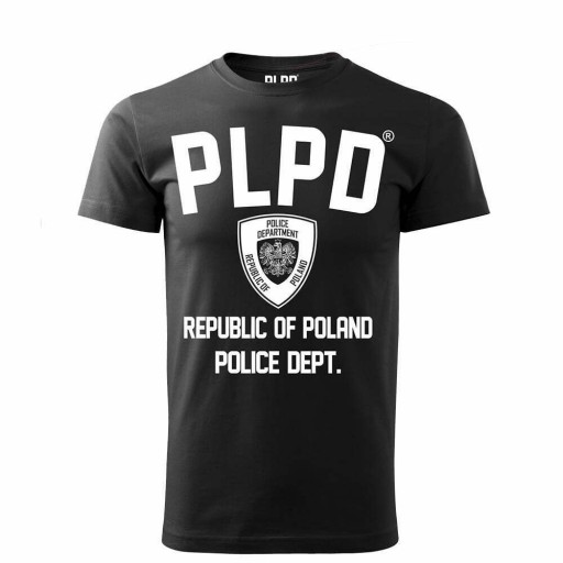 PLPD - класична чорна футболка - 2XL