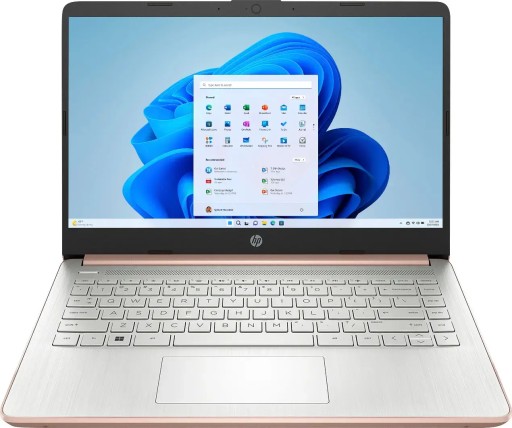 Edukacyjny Różowy Wydajny Laptop na komunię Hp 14 N4120 8GB 128GB Win 11