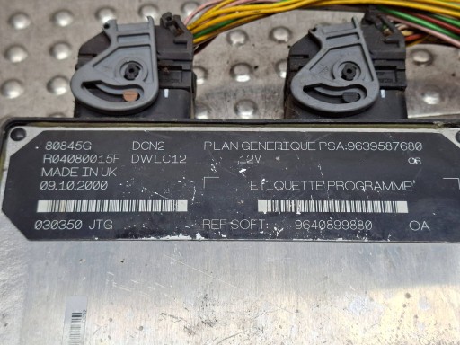 control unit of the engine 9639587680 9640899880 R04080015F Citroen Peugeot 1.9 D
