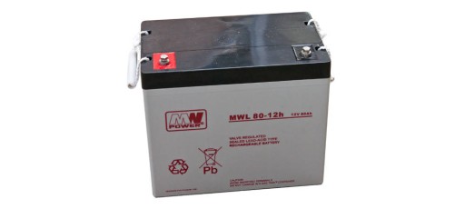 Акумулятор agm 12v 80ah mwl 80-12h для дбж та аварійного живлення