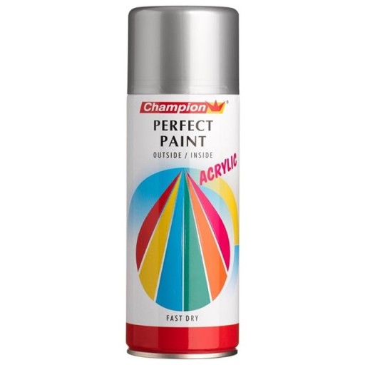 CHAMPION УНИВЕРСАЛЬНАЯ БЫСТРОСЫХАЮЩАЯ КРАСКА АЛЮМИНИЙ 9007 СПРЕЙ 400МЛ 12x