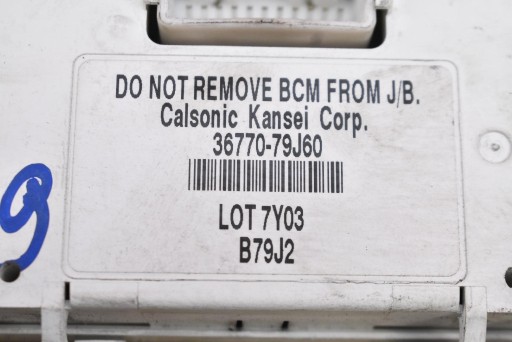 compartment of fuses BSI 36770-79J60 FIAT SEDICI 1 and 1.9 JTD 120 KM 05-09