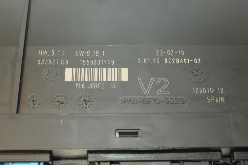 BMW F10 F11 F12 module control unit KOMFORTU 9228491