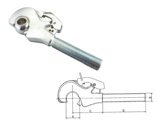 НАКОНЕЧНИК З ГАКОМ В ЗБОРІ M30X3 FI-50