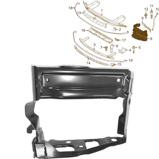 51117357183, 7357183 - Посилення лівої опори ременя bmw 5 g30 g31 6 g32 7 g11 g12 8 g14 g15