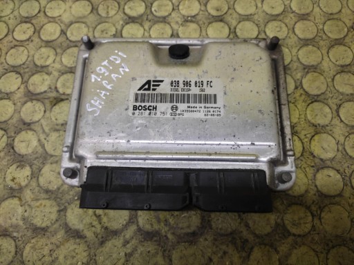VW SHARAN and 1.9 TDI control unit of the engine 0281010751