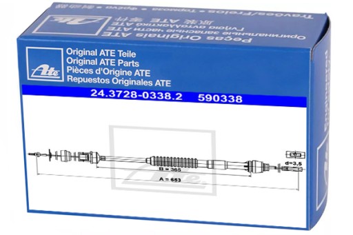 24.3728-0338.2 - Кабель сцепления для CITROEN BERLINGO FIRST 1.8 и LFX