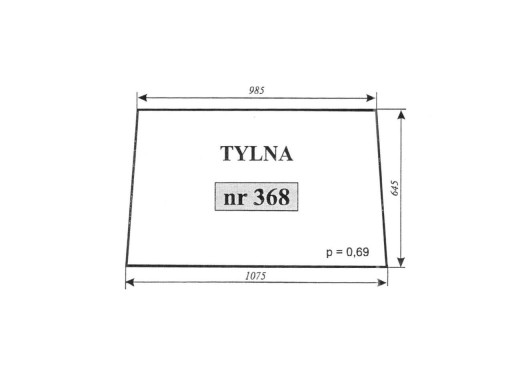 ЗАДНЄ СКЛО C - 330 C - 360 MF CIECHOCIN 368