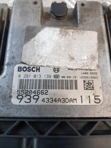 control unit of the engine 55204662 0281013139 ALFA ROMEO 159 1.9JTD 07R- EUROPA