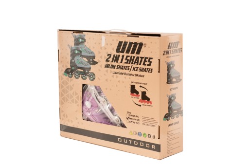 Багатофункціональні ковзани UM Black, Red, Yellow розміри 31-34