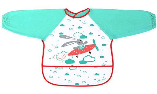 Нагрудник Фартух Babyono Відтінки сірий і сріблястий 1 шт.