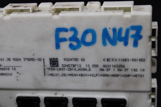 module control unit FEM BMW 3 F30 F31 9324785