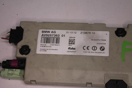 AMPLIFICATEUR ANTENY 9257363 BMW F10 F11 10-17