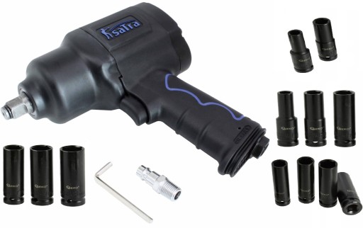 Ударний пневматичний гайковерт колеса 1/2 SATRA + ковпачки