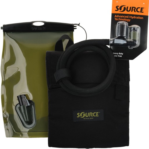 Балон для води SOURCE Tactical Gear KANGAROO 1л з кришкою 1000 мл чорний