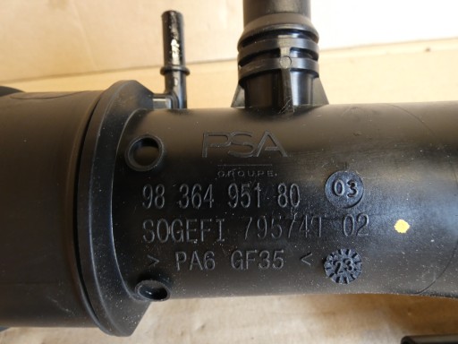 Peugeot 3008 III pipe air hose 9836495180