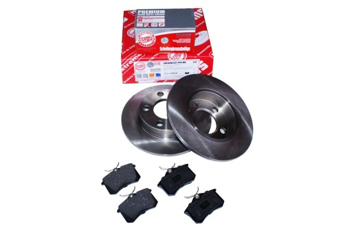 24010901231-SET-MS - Диски X2 колодки A3 Toledo GOLF 4 IV Octavia задній