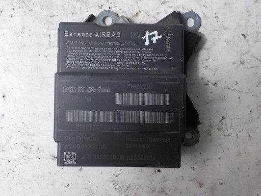 FIAT GRANDE PUNTO AIRBAG SENSOR 51897787 A2C53332208