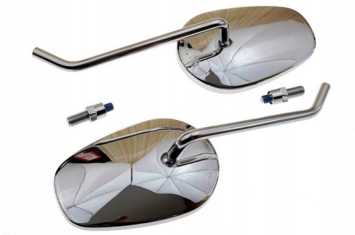 AS24CHROM - Універсальні хромовані дзеркала CHOPPER Classic M10