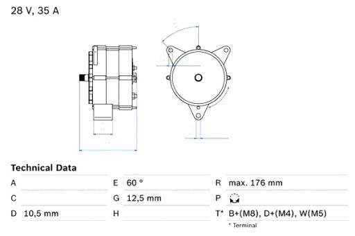 0 986 - Генератор bosch man e2000 em f2000 f90 f90 unterflur hocl l2000 m