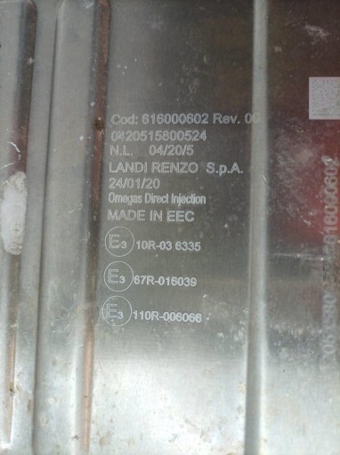 control unit LPG 4CYL LANDI RENZO OMEGAS DIRECT 5.0 616000602 Skoda Scala and