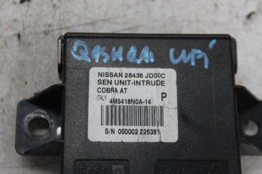 module alarm module control unit 28436JD00C QASHQAI J10 LIFT 09-13