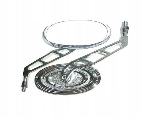 LU-109 - ДЗЕРКАЛА ХРОМ МЕТАЛ CHOPPER DRAG HARLEY КЛАСИКА