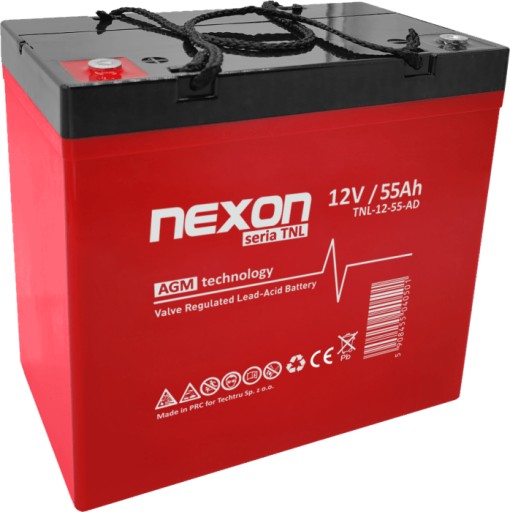 Необслуживаемый аккумулятор nexon tnl 55-12 vrla agm 12 в 55 ач с длительным сроком службы