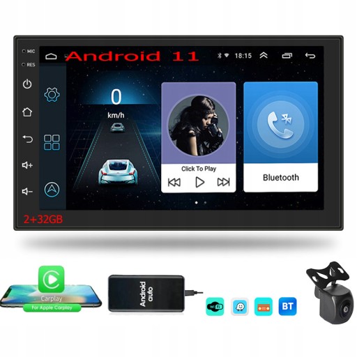 РАДИО GPS 2DIN ANDROID АВТО CARPLAY USB RDS 2 / 32GB