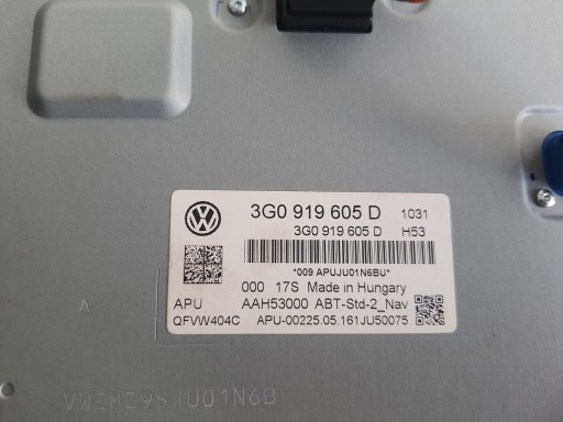 VW GOLF VII R 12-16 EKRAN LCD 3G0919605D