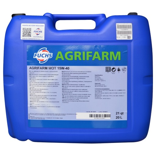 FUCHS AGRIFARM 15W40 MOT FUCHS 20л
