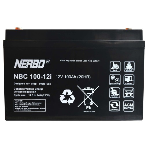 Nerbo nbc100-12i 12v 100ah agm nbc 100-12i