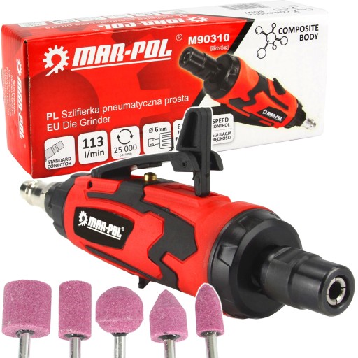 Пневматична шліфувальна машина 6 мм 5 каменів