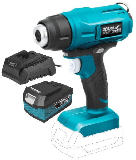 НАБОР ЭЛЕКТРОИНСТРУМЕНТОВ SAS+ 5 Ач 18 В ТЕПЛОВАЯ ПИСТОЛЕТА DEDRA