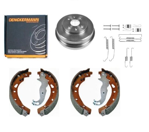 ALL0217 - БАРАБАНЫ ЧЕЛЮСТИ ПРУЖИН FIESTA 08-MAZDA 2 07-14 КОМПЛ.