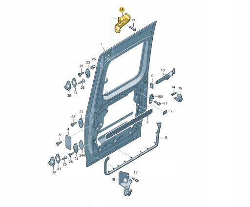 2K0843398B - Направляюча, ролик, візок двері CADDY, ASO праворуч