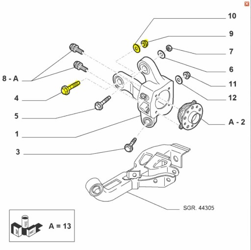 51795724 - Винт с регулировочной гайкой подвески alfa romeo 159