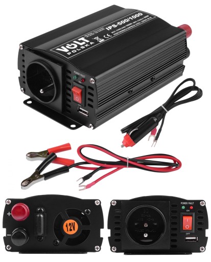 АВТОМОБИЛЬНЫЙ ИНВЕРТОР 12V 230V 500 / 1000W + USB