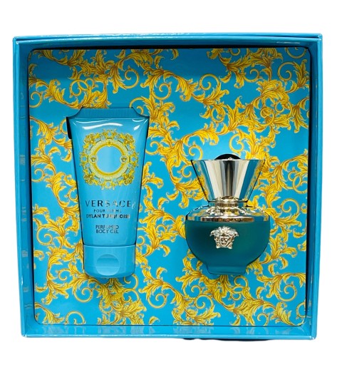 versace versace pour femme dylan turquoise woda toaletowa 30 ml   zestaw  