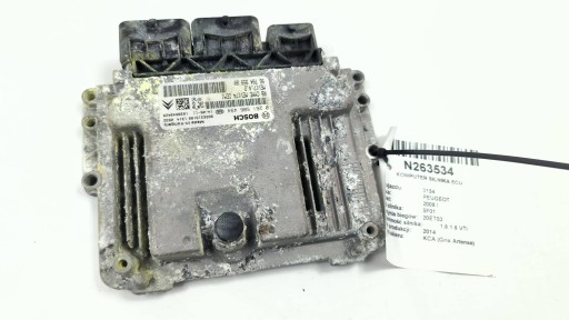 computer of the engine ECU 9678495980 1.6 VTi PEUGEOT 2008 and