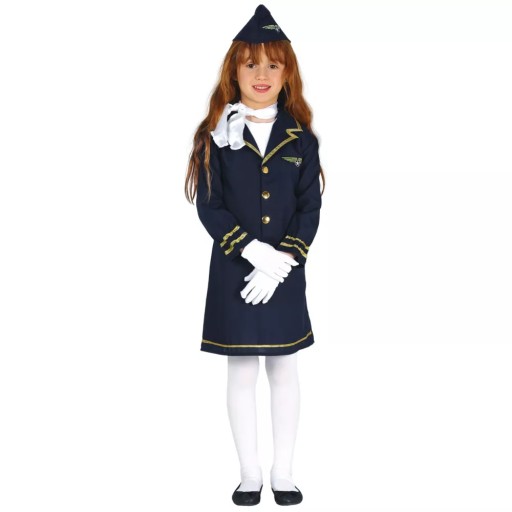 Detské oblečenie tmavomodrá uniforma Malá letuška 10-12 rokov