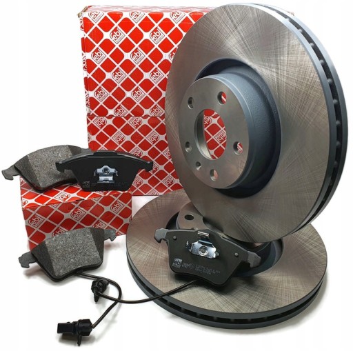 Febi диски + колодки передние VW PASSAT B6 B7 TOURAN