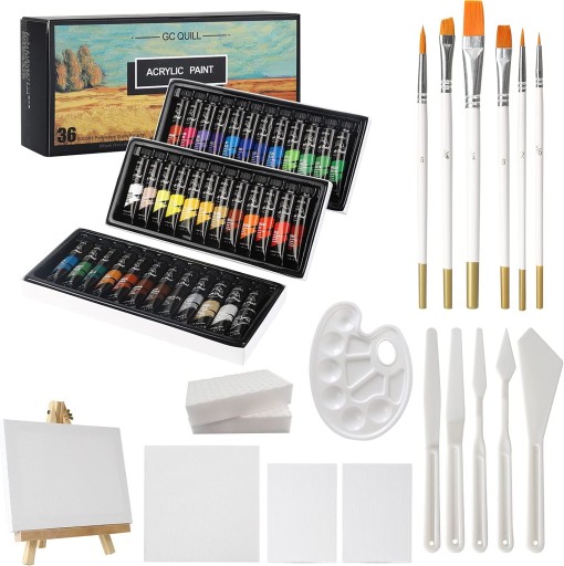 НАБІР ДЛЯ ЖИВОПИСУ 36 АКРИЛОВИХ ФАРБ, EASY, ТКАНИНА