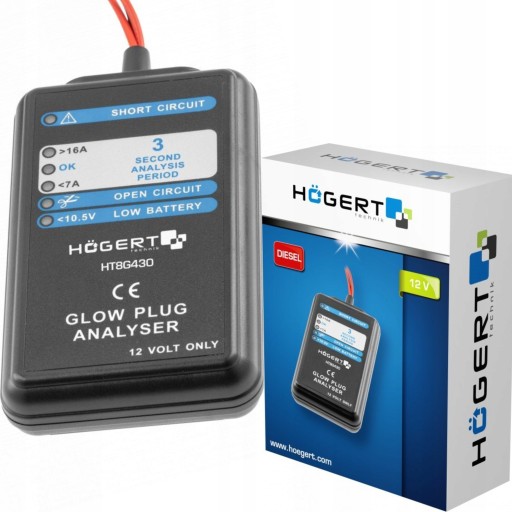 HOGERT HT8G430 ТЕСТЕР СВЕЧ НА ЗАПАЛ 12 В постоянного тока