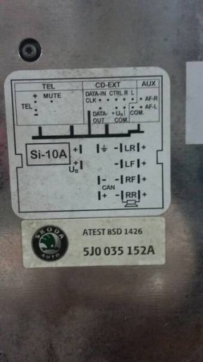 RADIO 5J0035152A SKODA FABIA II BLUES