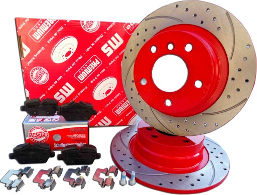 Диски колодки задние для BMW E81 E87 E90 предварительно просверленные