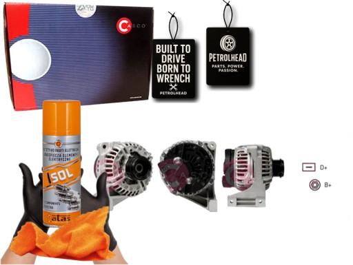 CASCAL10294AS#ECS-PCP+K - Генератор 12в 140а каско #petrolhead pro+ комплект4