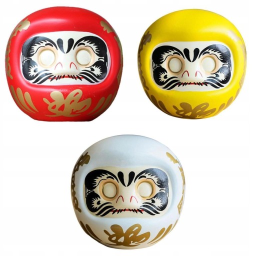 3x pokladnička z japonskej keramickej bábiky Daruma